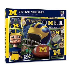 Officially Licensed NCAA Michigan Wolverines Retro 500-Piece Puzzle