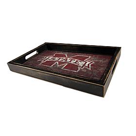 Officially Licensed NCAA Mississippi State University Wood Tray