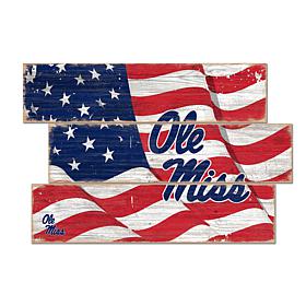 Officially Licensed NCAA Ole Miss Three Plank Flag