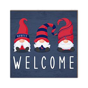 Officially Licensed NCAA Ole Miss Welcome Gnomes Sign