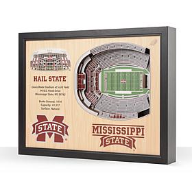 Officially Licensed NCAA StadiumViews 3D Wall Art - Mississippi State
