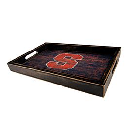 Officially Licensed NCAA Syracuse University Distressed Wood Tray  
