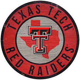 Officially Licensed NCAA Texas Tech 12" Wood Circle