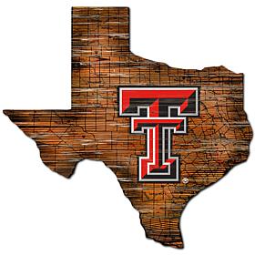Officially Licensed NCAA Texas Tech University State Sign w/ Logo