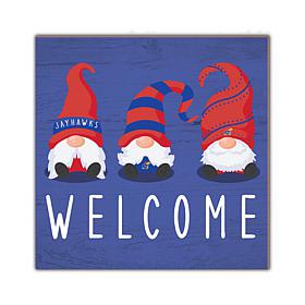 Officially Licensed NCAA University of Kansas Welcome Gnomes Sign