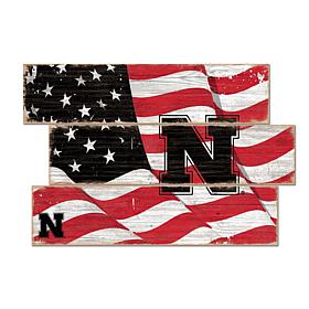 Officially Licensed NCAA University of Nebraska Three Plank Flag