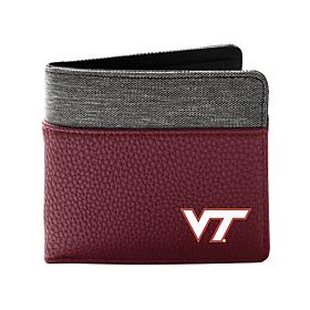Officially Licensed NCAA Virginia Tech Hokies Pebble BiFold Wallet