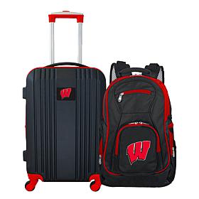 Officially Licensed NCAA Wisconsin Badgers Backpack & Carry-On Set