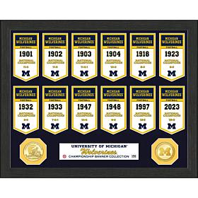 Officially Licensed NCAA Wolverines Banner Collection Photo Mint