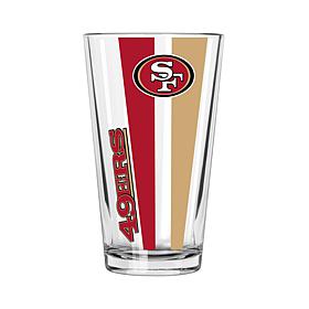 Officially Licensed NFL 16 oz. Vertical Decal Pint - 49ers
