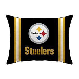 Officially Licensed NFL 20" x 26" Plush Striped Bed Pillow - Steelers