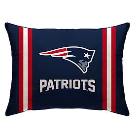 Officially Licensed NFL 20" x 26" Plush Striped Bed Pillow - Patriots