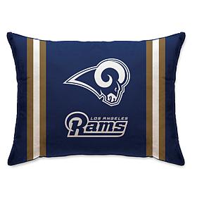 Officially Licensed NFL 20" x 26" Plush Striped Bed Pillow - Rams