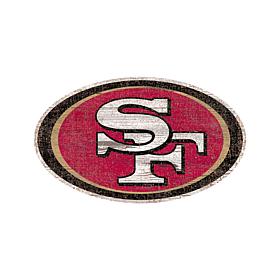 Officially Licensed NFL 24" Distressed Logo Cutout Sign - 49ers 