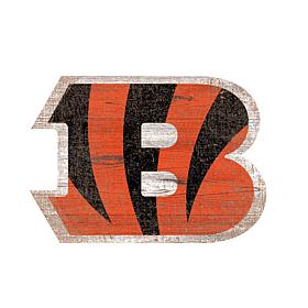 Officially Licensed NFL 24" Distressed Logo Cutout Sign - Bengals 