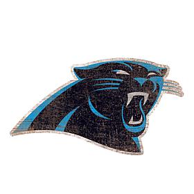 Officially Licensed NFL 24" Distressed Logo Cutout Sign - Panthers 