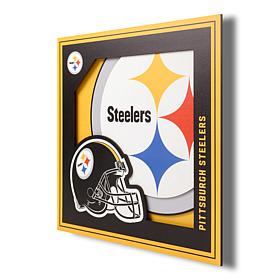 Officially Licensed NFL 3D Logo Series Wall Art - 12" x 12" - Steelers