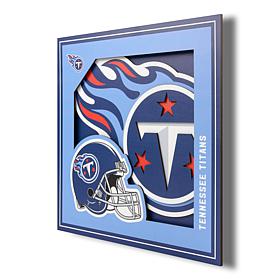 Officially Licensed NFL 3D Logo Series Wall Art - 12" x 12" - Titans