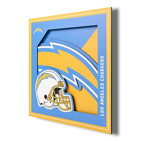 Officially Licensed NFL 3D Logo Series Wall Art - 12" x 12" - Chargers