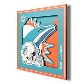 Officially Licensed NFL 3D Logo Series Wall Art - 12" x 12" - Dolphins