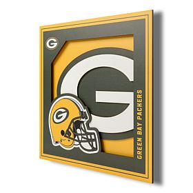 Officially Licensed NFL 3D Logo Series Wall Art - 12" x 12" - Packers