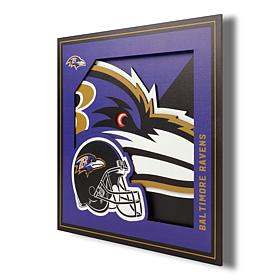 Officially Licensed NFL 3D Logo Series Wall Art - 12" x 12" - Ravens
