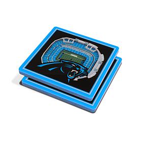 Officially Licensed NFL 3D StadiumViews Coaster Set- Carolina Panthers