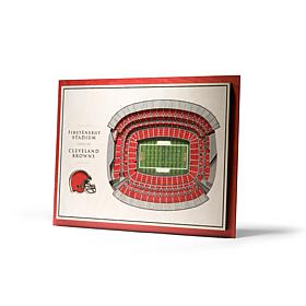 Officially Licensed NFL 5-Layer 3-D Wall Art - Cleveland Browns