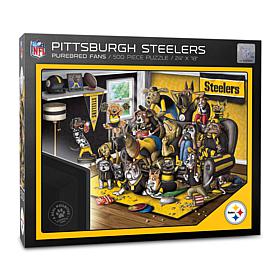Officially Licensed NFL 500-piece Puzzle - A Real Nailbiter - Steelers