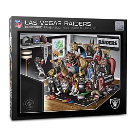 Officially Licensed NFL 500-piece Puzzle - A Real Nailbiter - Raiders