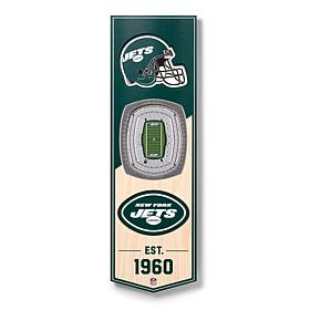 Officially Licensed NFL 6" x 19" 3-D Stadium Banner - New York Jets