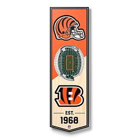 Officially Licensed NFL 6" x 19" 3D Stadium Banner- Cincinnati Bengals