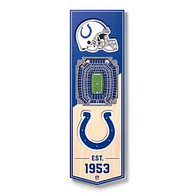 Officially Licensed NFL 6"x19" 3-D Stadium Banner - Indianapolis Colts