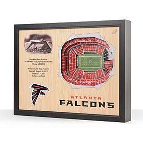 Officially Licensed NFL Atlanta Falcons StadiumView 3D Wall Art
