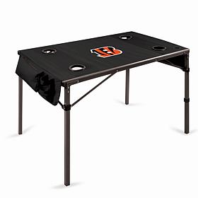 Officially Licensed NFL Black Portable Folding Travel Table - Bengals