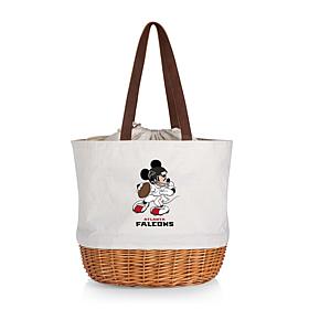 Officially Licensed NFL Canvas and Willow Basket Tote - Mickey Falcons