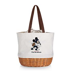 Officially Licensed NFL Canvas and Willow Basket Tote - Mickey Texans