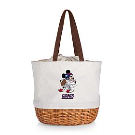 Officially Licensed NFL Canvas and Willow Basket Tote - Mickey Giants