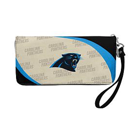 Officially Licensed NFL Carolina Panthers Curve Zip Organizer Wallet