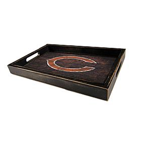 Officially Licensed NFL Chicago Bears Distressed Tray with Team Colors