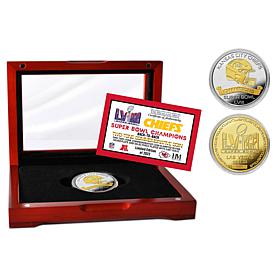 Officially Licensed NFL Chiefs LVIII Gold-Silver 2-Tone Coin