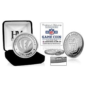 Officially Licensed NFL Cincinnati Bengals 2025 Coin Toss Silver Coin