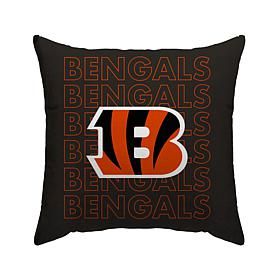 Officially Licensed NFL Cincinnati Bengals Poly Span Décor Pillow