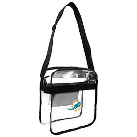 Officially Licensed NFL Clear Carryall Crossbody - Dolphins
