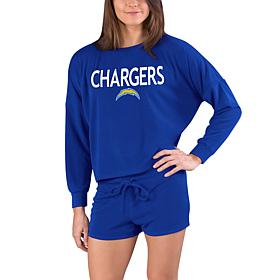 Officially Licensed NFL Concept Sport Chargers Gather Ladies Short Set