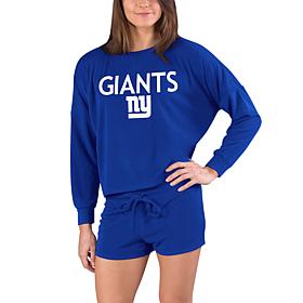 Officially Licensed NFL Concepts Sport Giants Gather Ladies Short Set