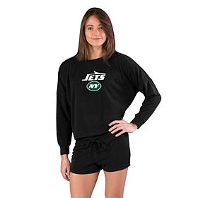 Officially Licensed NFL Concepts Sport Jets Gather Ladies Short Set