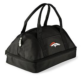 Officially Licensed NFL Denver Broncos Black Potluck Casserole Tote 