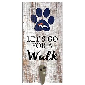 Officially Licensed NFL Denver Broncos Dog Leash Holder Sign