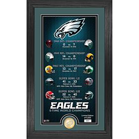 Officially Licensed NFL Eagles 2-Time SB Champs Bronze Coin Photo Mint